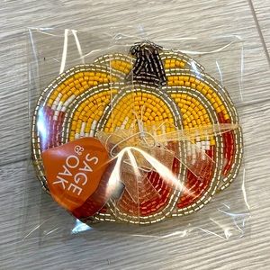 NWT [Set of 4] 5” Pumpkins Fall Autumn Coasters